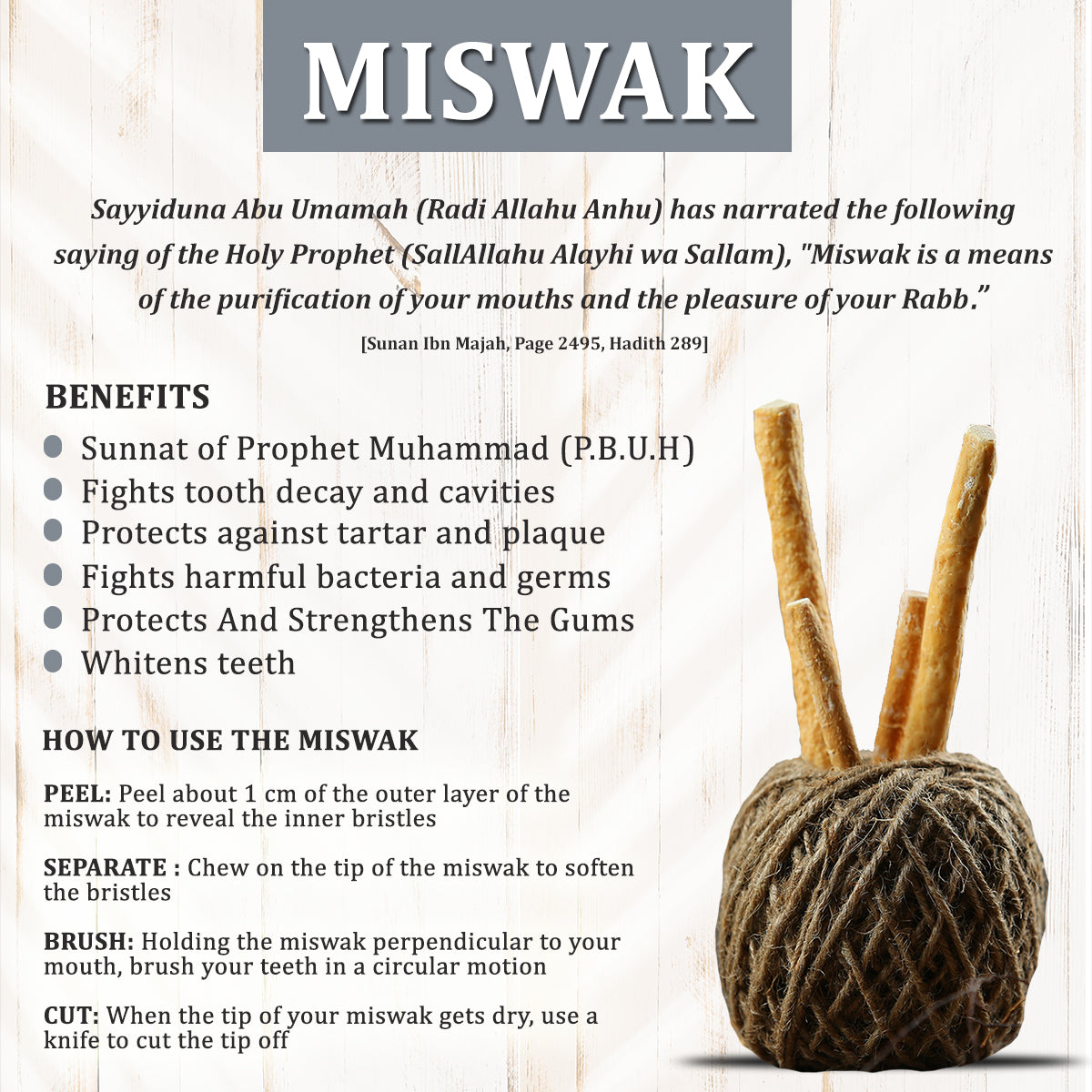 Peelu Miswak 8 Inch ( Pack of 4)
